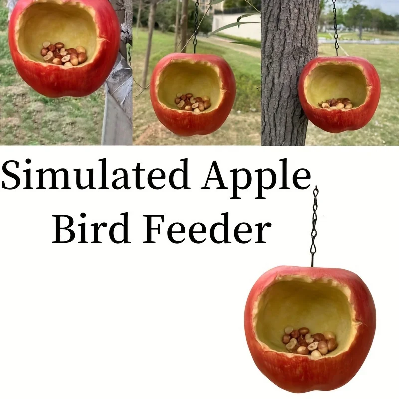 

Bird feeder, simulated shaped, resin bird feeder, decorative pendant, suitable for feeding wild birds, decorating courtyards, g