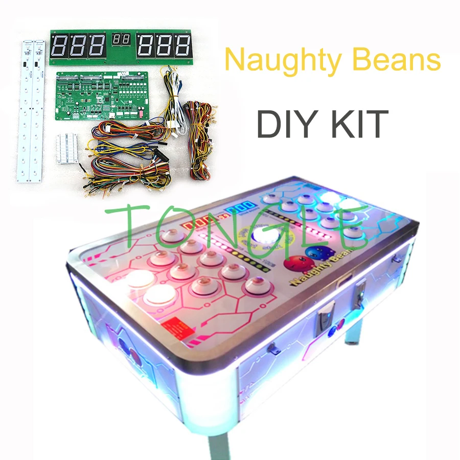 

2 Players Hitting Bean Arcade Machine Equipment Coin Operated Game Naughty Hit Beans DIY Kit with Motherboard and Display