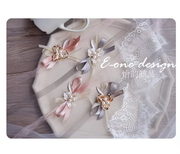 

Sen свадебное вечернее платье сладкий маленький свежий подружка невесты группа невесты и сестры группа кристалл бриллиант рука цветок свадебное запястье f