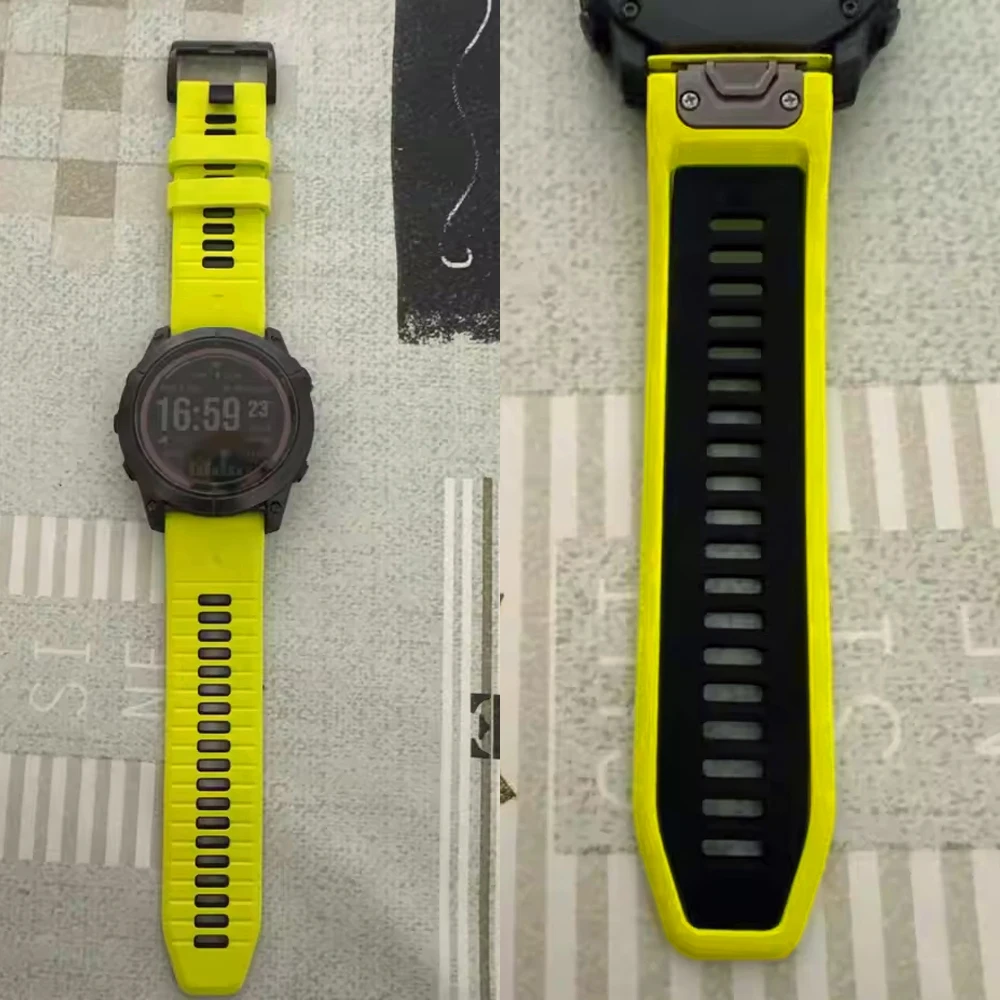 22 مللي متر 26 مللي متر QuickFit سيليكون حزام ل Garmin Fenix 8 E 7X 7 6 6X Pro 5/Enduro 3 Epix Pro Gen 2 INSTINCT3 Tactix 8 سوار رياضي