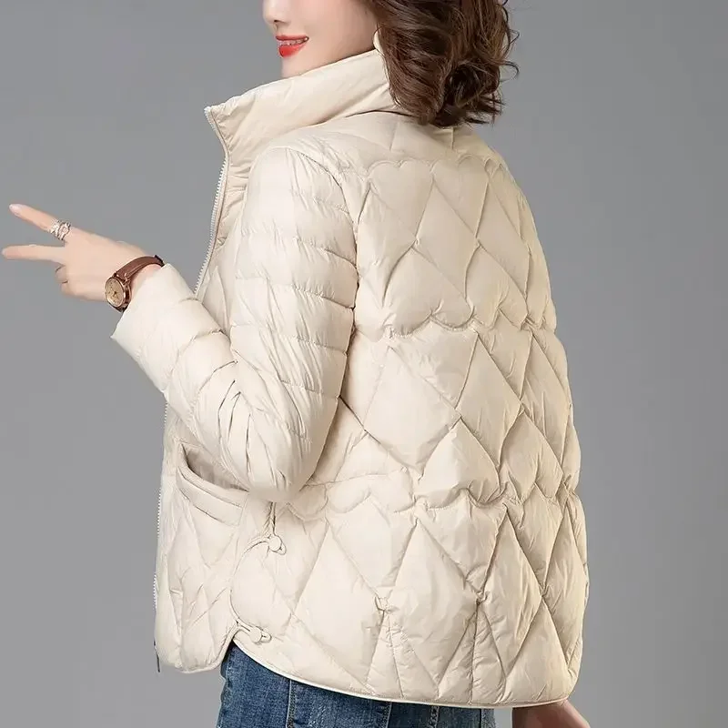 Doudounes en coton pour femmes, manteau monochrome, chaud, décontracté, hiver