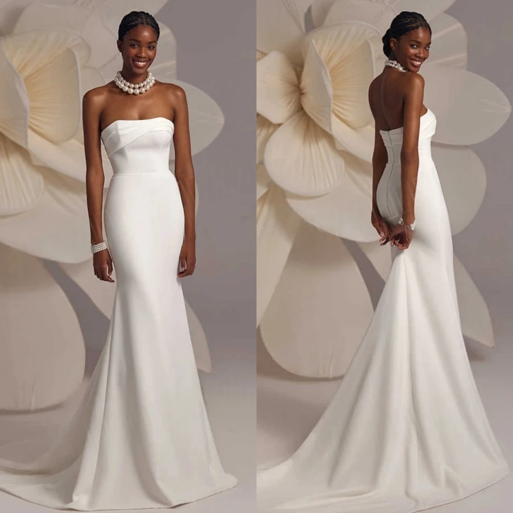 ที่กําหนดเอง Mermaid Strapless Elegant ชุดราตรีอย่างเป็นทางการและแฟชั่นโมเดิร์นพรหมชุดอารมณ์ Bespoke โอกาสชุด