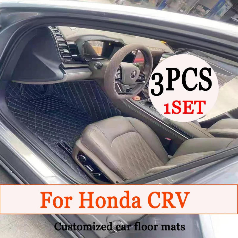 

Car Floor Mats For Honda CRV 2007 2008 2009 2010 2011 Custom Foot Pads Automobile Carpet Cover interior accessories