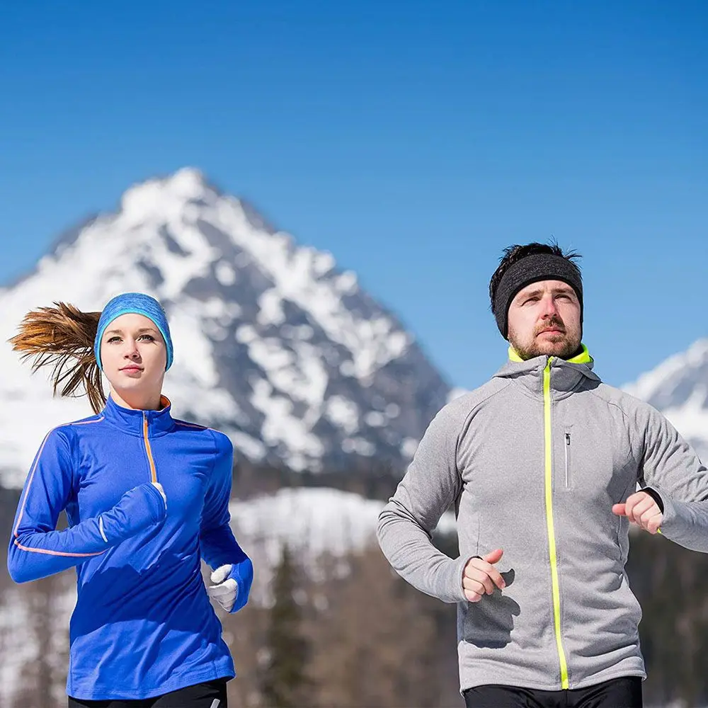 Outdoor Sport Haar Schweiß Fleece Ohr Abdeckung Frauen Männer Laufende Stirnband Ohr Wärmer Winter Schweißband Ohrenschützer Yoga Stirnband – Detail 6