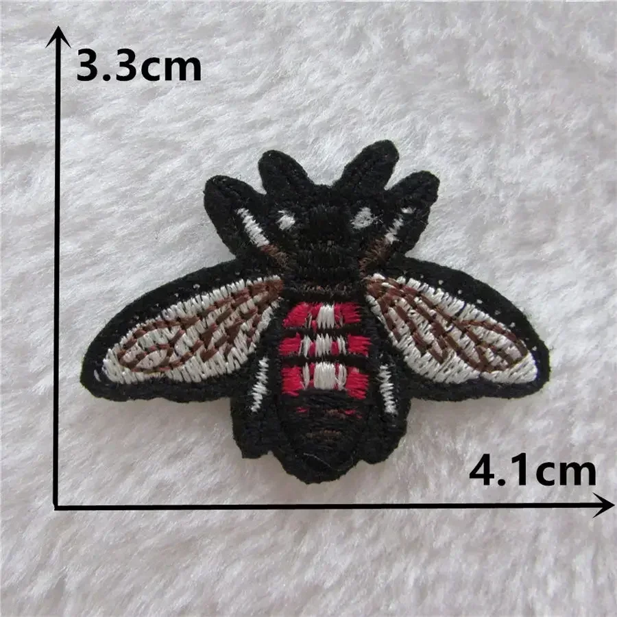 High quality 1PCS Insect stickers Sew On Applique embroidery Bee Patches Sequins Hornet Applique applications for clothes DIY