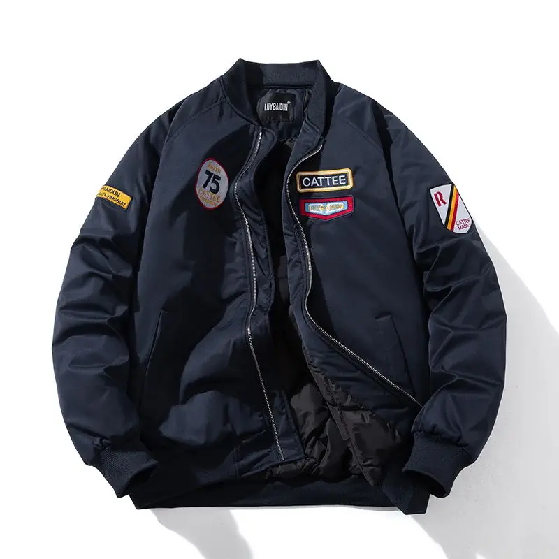 

Ретро-куртка унисекс с вышивкой, утепленная, свободного кроя, осенне-зимняя, новая модель, для мужчин и женщин, мотоциклетная, ультракороткая