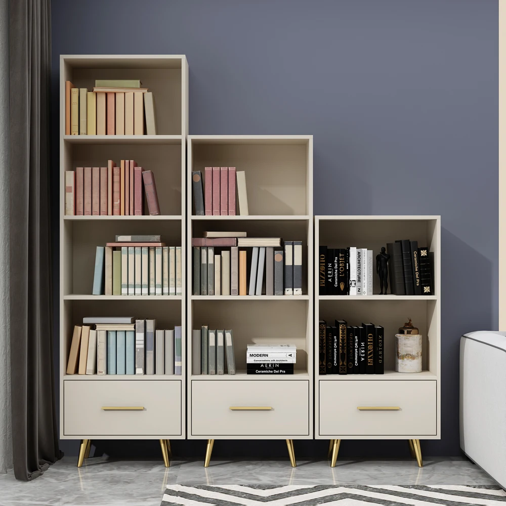 GZ  Champagne Gray Combination Multi-Layer Bookcase Shelf Floor