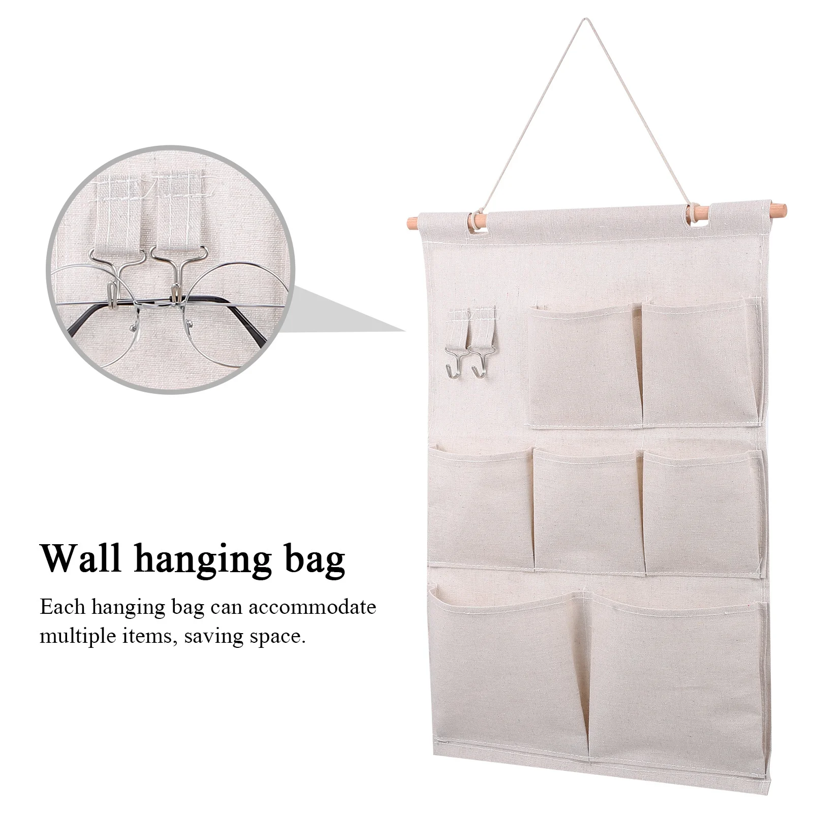 

1pcs Hanging Organizer Capacity Over The Door Bag Organizer Wall Storage Bag For Bedroom Door Over Bed Side Home Office Dorm Use