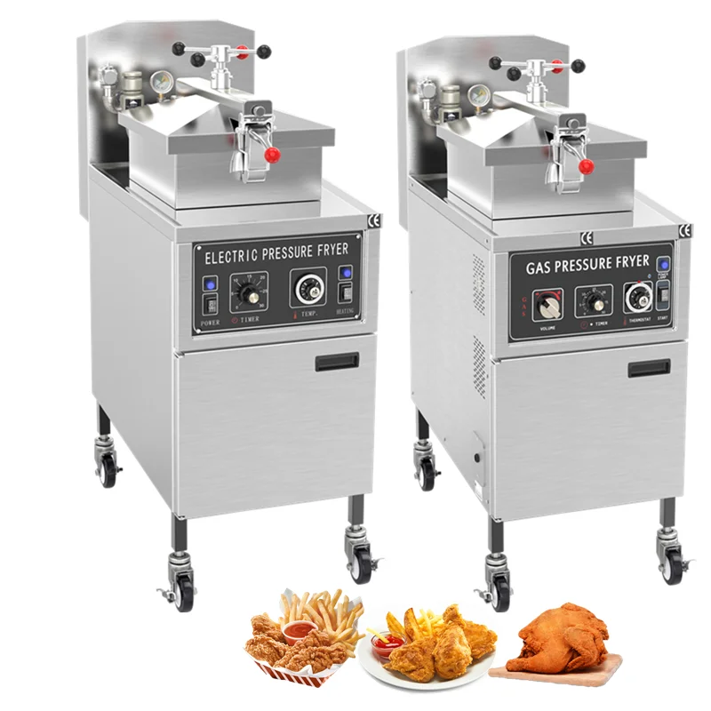 Industrial Commercial electric gas oil open used R&M fried cooker chicken express deep high pressure fryers machine for sale CE