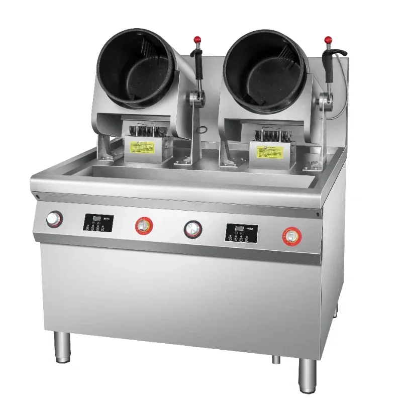 Dual Heads Single  LNG LPG 110V/ 220V Automated Cooking Equipment  Robot Gas Kitchen Machines