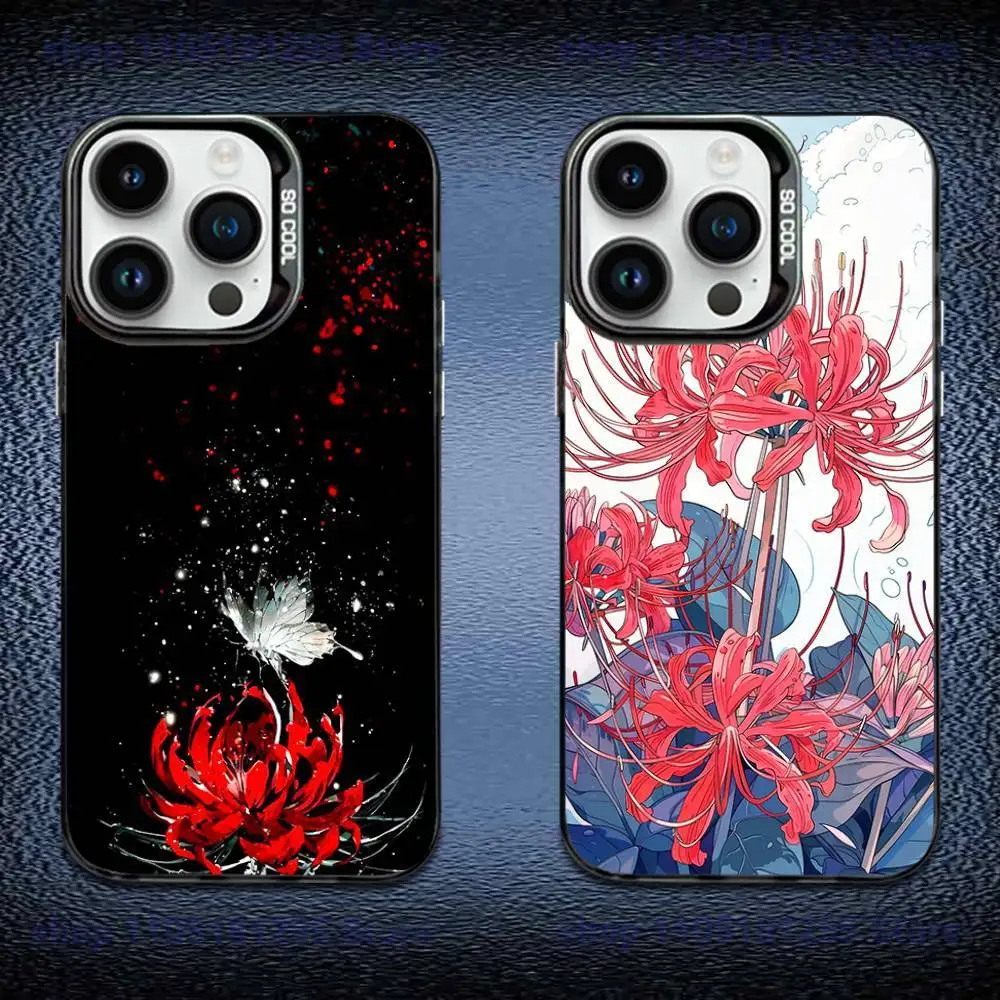 

Beautiful spider lily Phone Case For iPhone 17,16,15,14,13,12,11,X,Mini,Pro,E,MAX Black Candy Matte Shockproof Cover