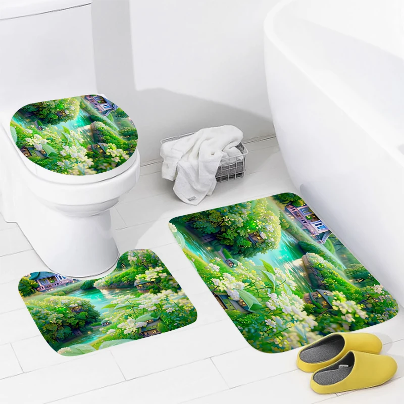 home bathroom floor mats Modern Nordic style Bath Foot mat modern bathroom accessories rug Toilet mat Bathtub anti-slip carpet