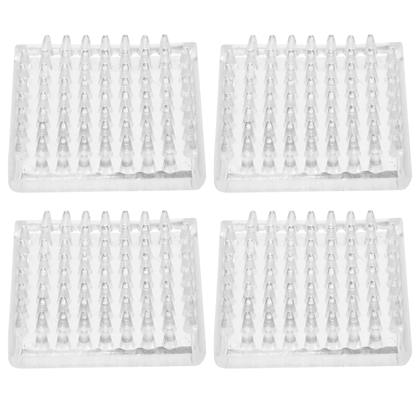 

4 Pcs Anti-Mobile Furniture Pads Round Transparent Non-Slip Grippers Chair Leg Protectors 48mm Feet Covers Hardwood Floors Stool