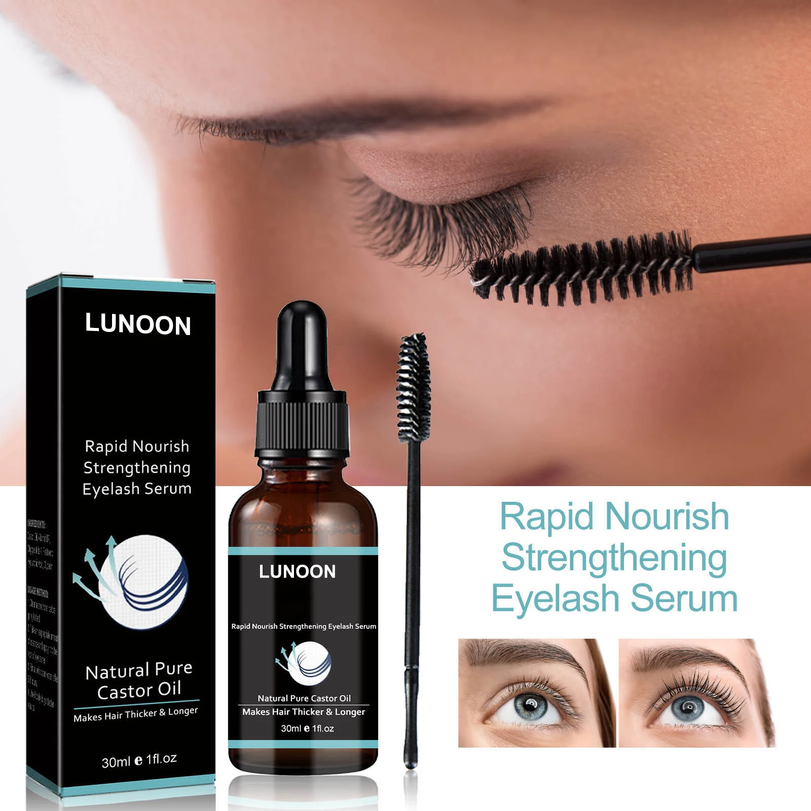 Siero per la crescita delle ciglia - 30 ml di grandi dimensioni, cura delle ciglia a lunga durata, adatto al budget, ideale per l'uso quotidiano e post-estensione