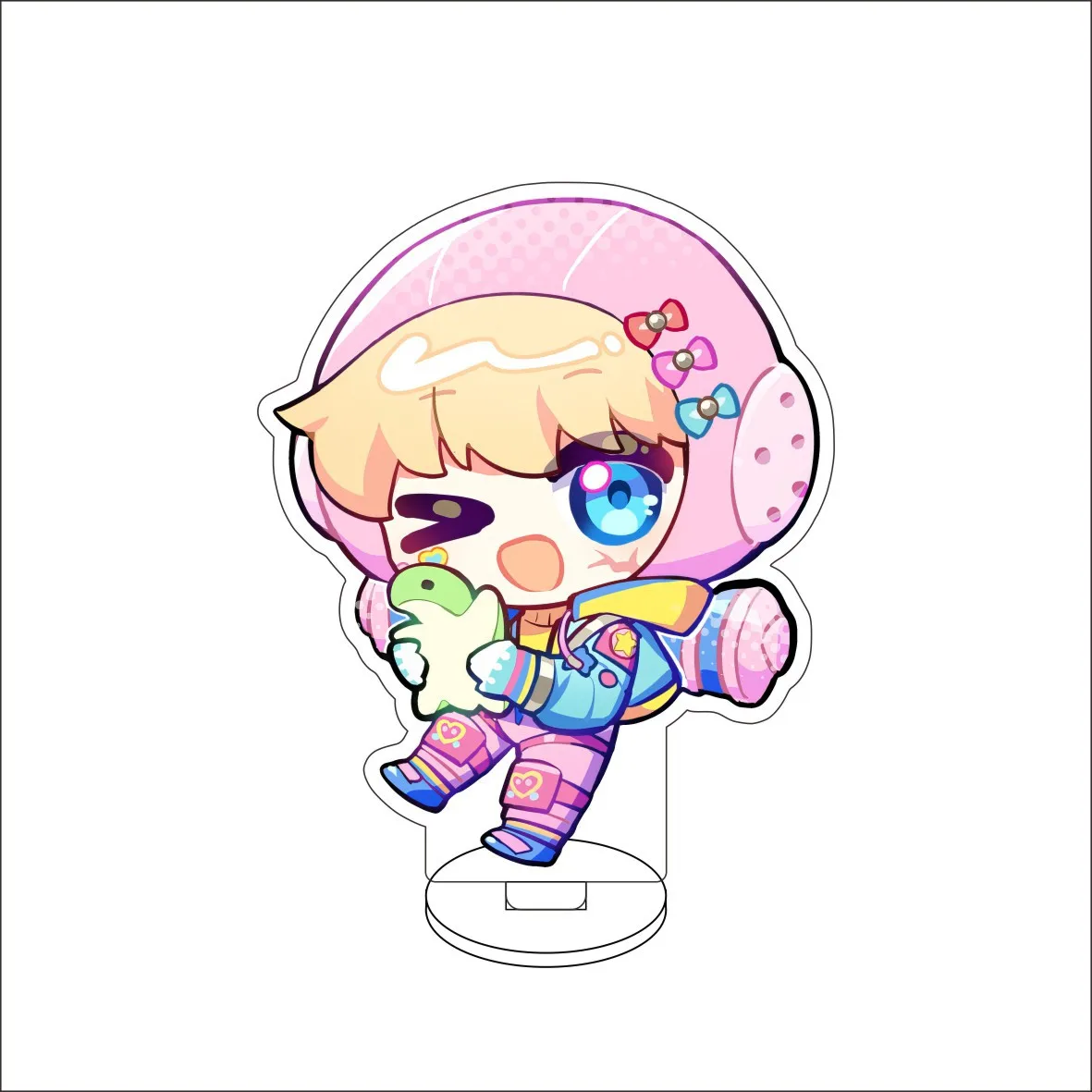 Anime Game Apex Legends Bloodhound Gibraltar Pathfinder Wattson Octane Loba Cos 10CM Acrylic Figure Stand Cute Ornaments Gifts view 3