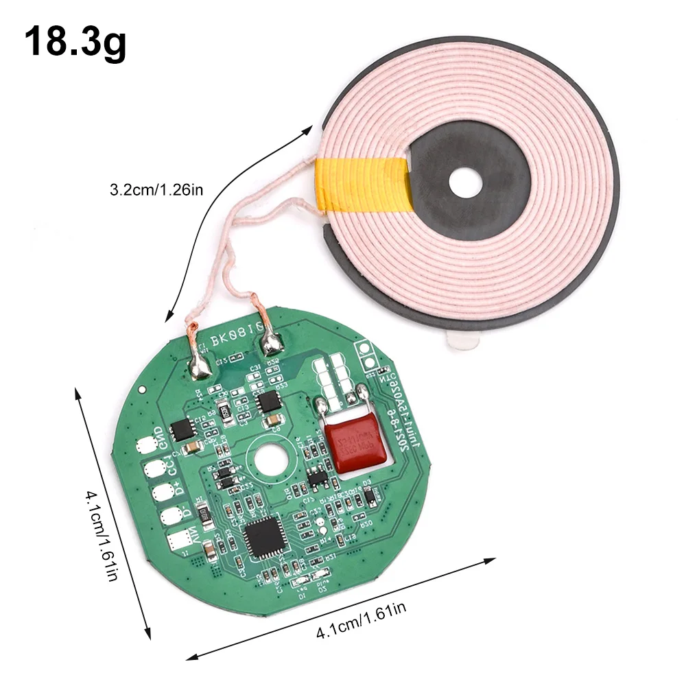 5W/7.5W/10W/15W High Power Wireless Charger Module Transmitter PCBA Circuit Board with Coil Support PD Fast Charging