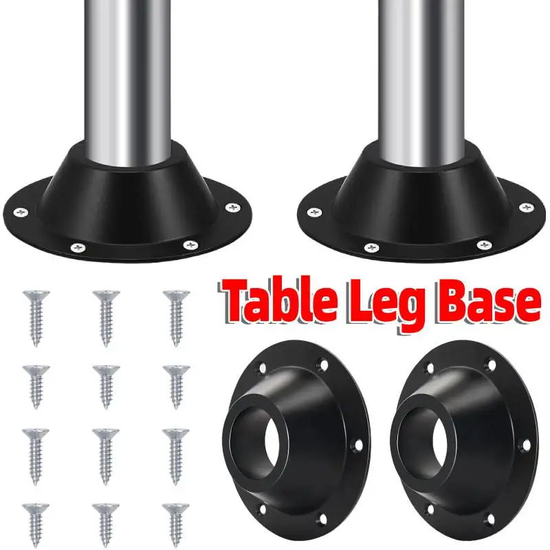 

1/2Pairs RV Table Base Mount with Mounting Screws Camper Floor Aluminum Pedestal Table Leg Base Bracket with Standard Tables