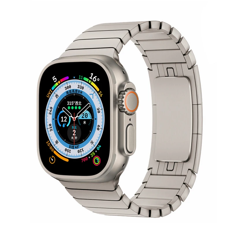 Roestvrij Stalen Band Metalen Armband Voor Apple Horloge Band Iwatch Ultra 49Mm 42Mm 44Mm 41Mm 45mm 38Mm 40Mm Polsbandje