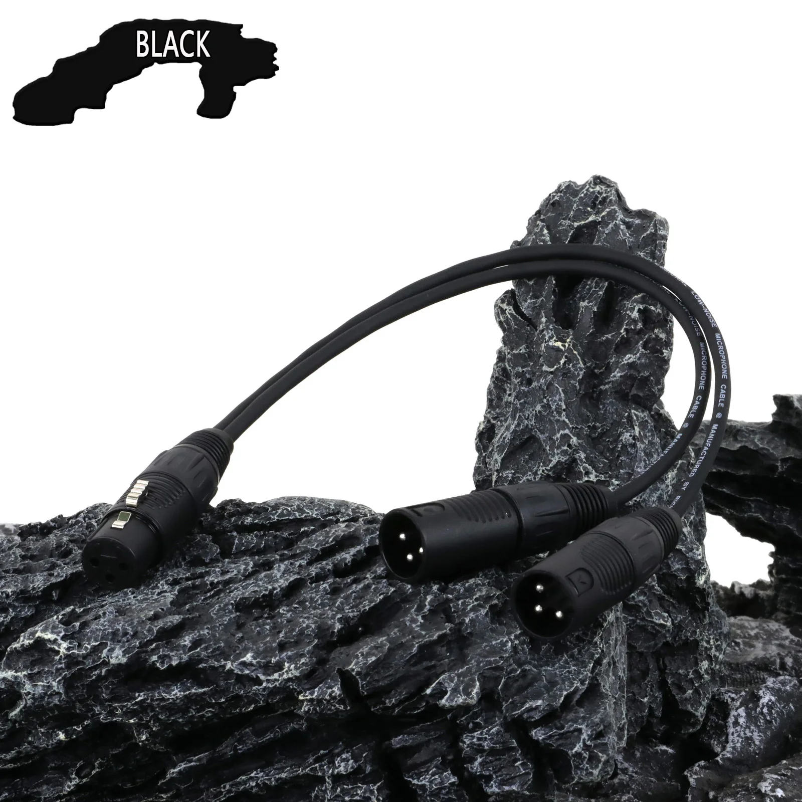 0.2M-30M Professionele Plastic Shell 3pin Xlr Vrouwelijke Naar Dubbele Mannelijke Plug Adapter Converter Verlengkabel Voor Versterker Mic Mixer