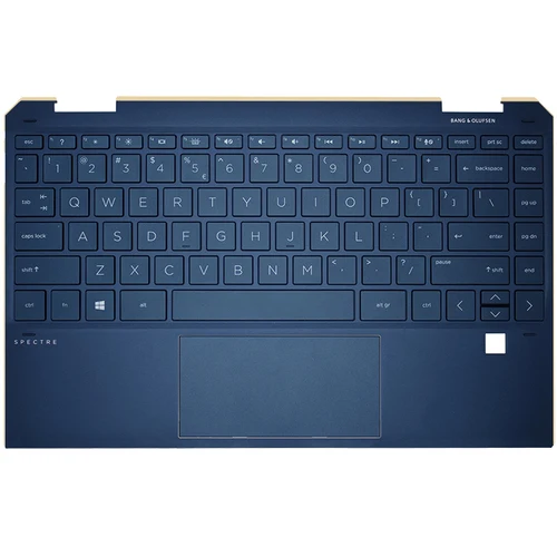 Original New For HP SPECTRE X360 13-AW TPN-Q225 Palmrest Upper Top Case with US Keyboard German Frence Backlight Silver Blue