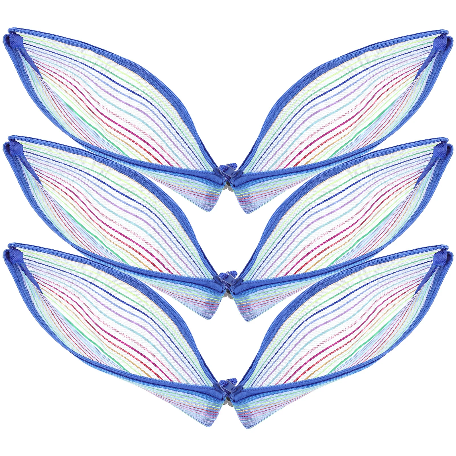 

6Pcs Money Bag Organizer Oxford Cloth Aluminum Alloy Multi Pocket Cash Receipt Holder Zipper Pouch for Travel Office Students