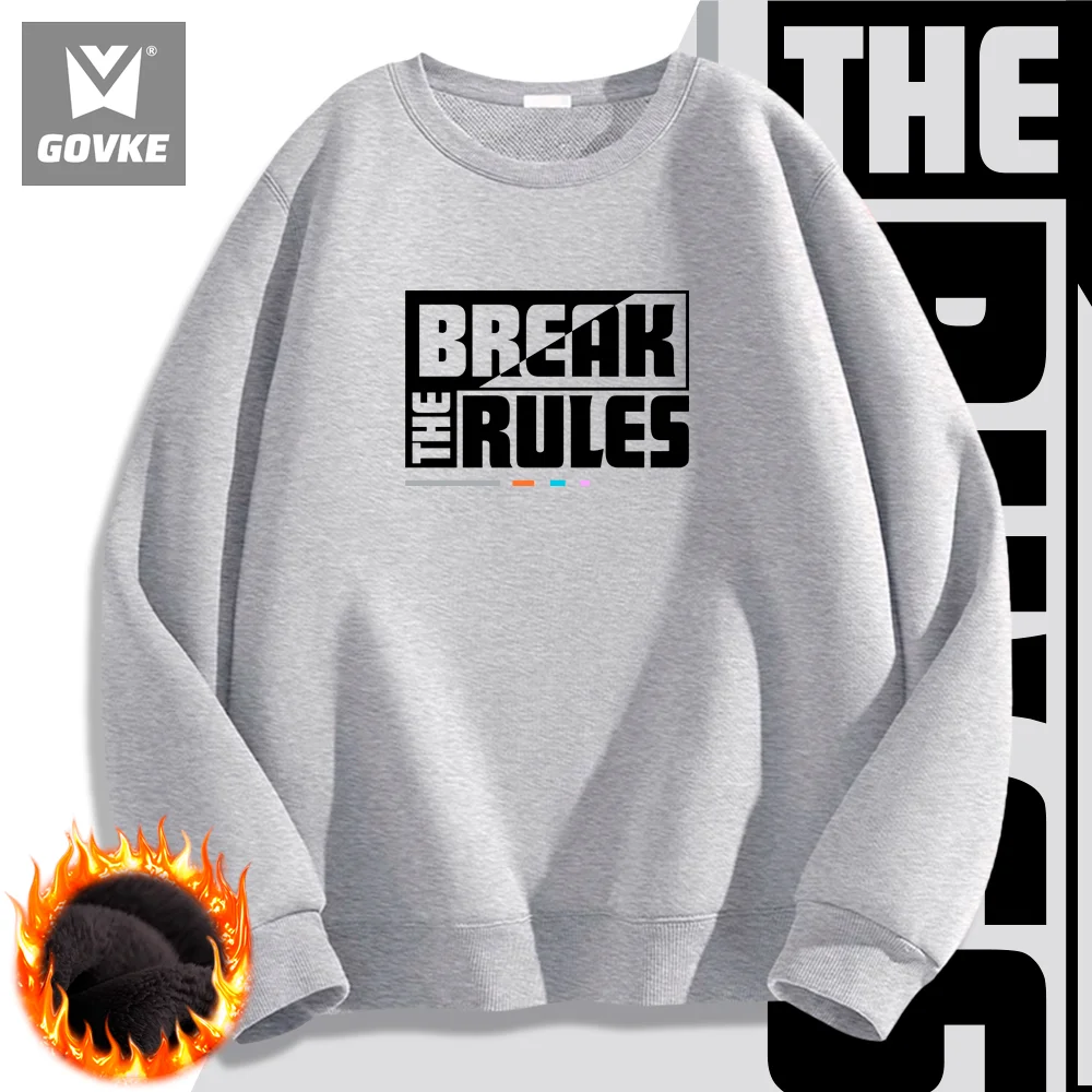 

Break The Rules New in Hoodless & Sweatshirts Autumn and Winter Thick Men's Hoodies Individuality Brand High Quality Hoodless