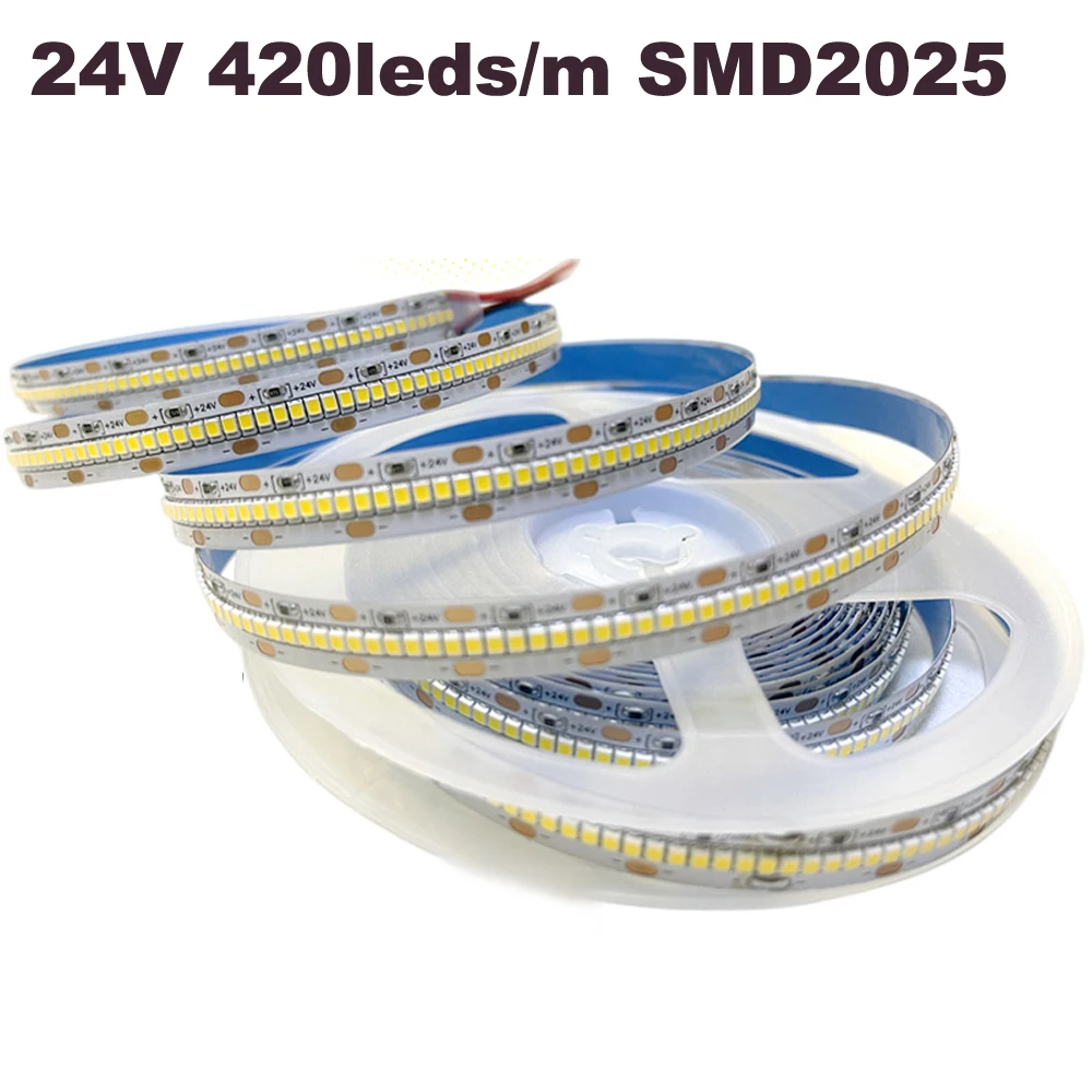 

High Brightness LED Strip 24v 2100LEDS SMD2025 100W 5M 3000k 4000k 6000k LED Linear Backlight Flexible LED Tape