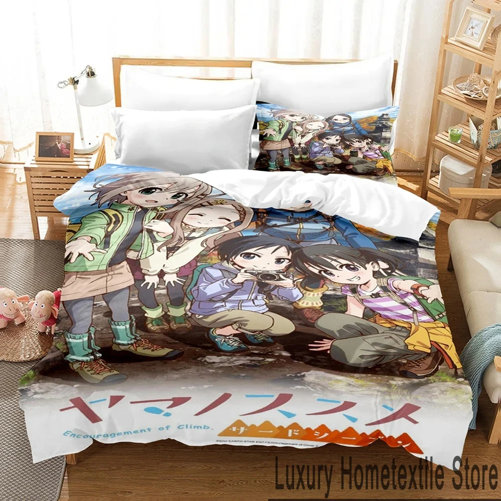 Anime Encouragement of Climb Bedding Set,Duvet Cover Bed Set Quilt Cover Pillowcase,King Queen Twin Size Boys Girls Adults