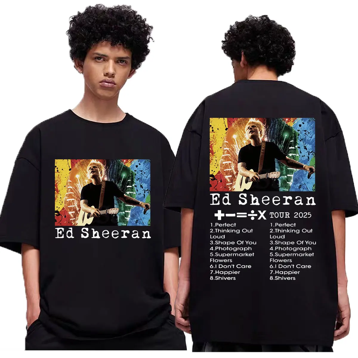 

Ed Sheeran Tour 2025 Graphic T Shirts Harajuku Pop Music Short Sleeve T-shirts Men Women Clothing Fashion Y2k Oversized T-shirt