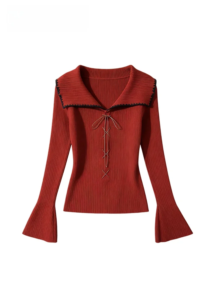 

plus Size Knitwear Casual Sle Women's Long Sve Turn-down Collar Warmth Young-looking Top for Autumn Winter Lazy Sle