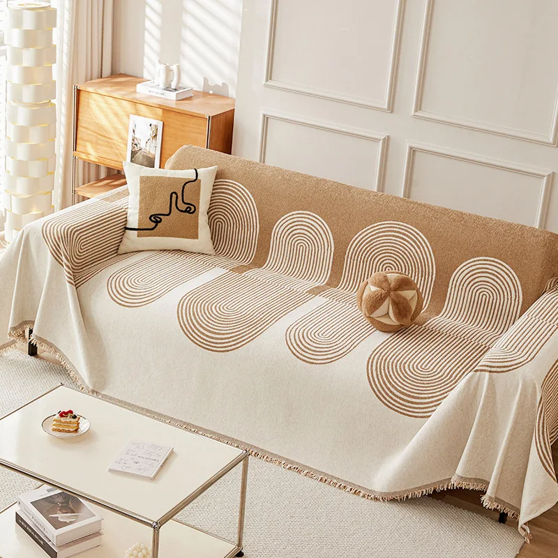 Ins High-end Modern Nordic Sofa Cover Cloth Chenille Sofa Towel Slipcover Anti-cat Scratch Sofa Cover Universal for All Seasons