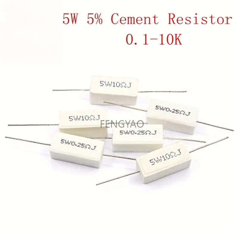 10Pcs 5W 5% Cement …