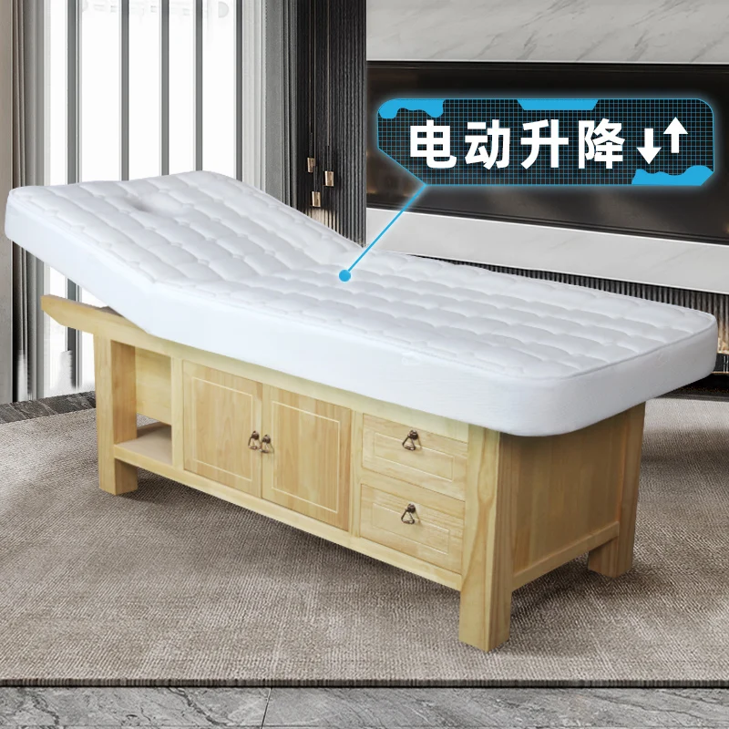 

Beauty Tattoo Spa Massage Bed Wooden Examination Speciality Massage Table Adjust Latex Lettino Estetista Salon Furniture WKMTB