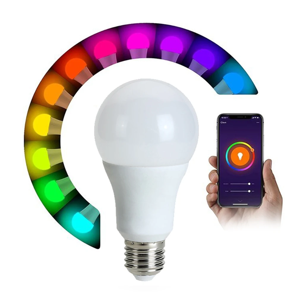 

Wifi Bluetooth Smart Bulb Led Lamp E27 RGB Smart Light Bulbs 85-265V Smart Lamps For Google Assistant Smart Life Work with Tuya