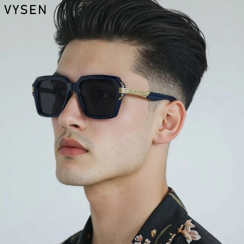 

Vintage Polarized Square Sunglasses Men 2025 Luxury Brand Steampunk Trendy Sun Glasses For Male Gradient Eyewear Outdoor UV400