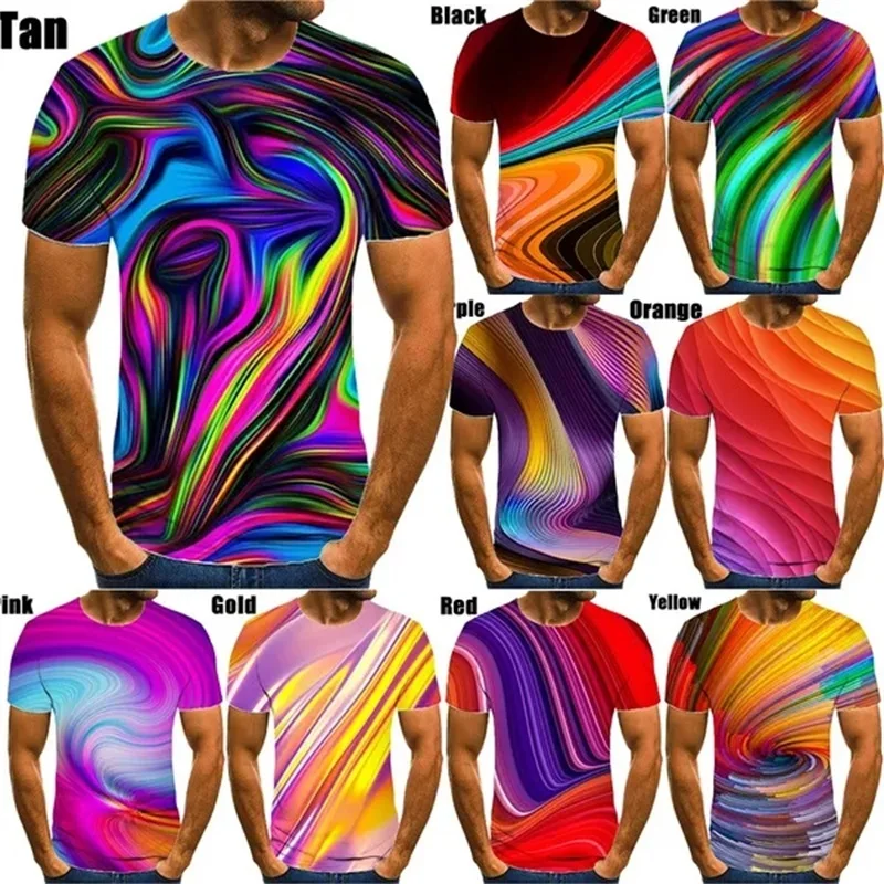 3D Dizziness Graphic T Shirts For Men Women Fashion Casual Short-sleeved Tee Tops Round Neck Oversized Tshirt Men's Clothing