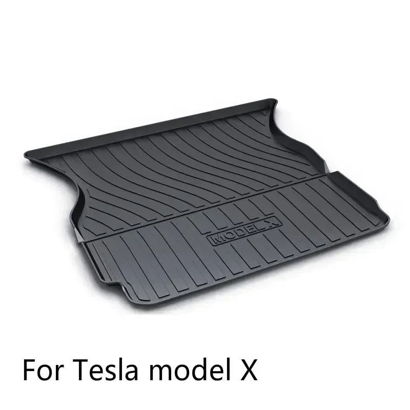 Upgraded foot pad TPE Custom Fit All-Weather Trunk Mats for Tesla Model X High side Surrounding