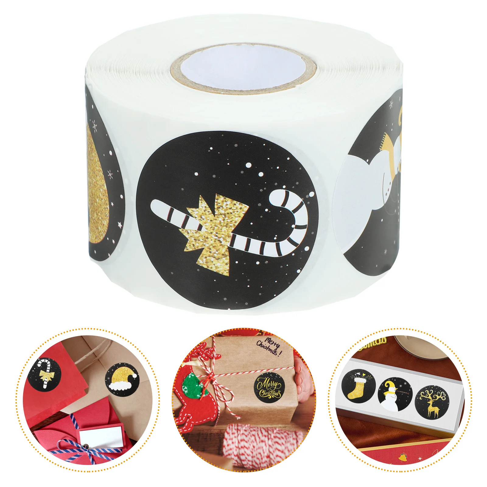 1 لفة عيد الميلاد ملصق يدوية الصنع هدية ختم ملصق الزخرفية ختم مائي لصناديق الهدايا بطاقات المغلفات تسميات احتفالية