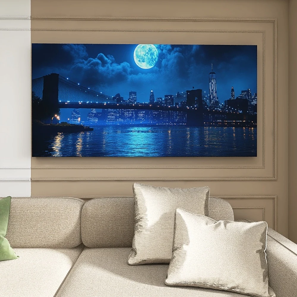 

1.5-Inch Thick Pine Solid Wood Frame, Canvas Wall Art, Birthday Gift Art Wall Painting, Bedroom, Office, Living Room