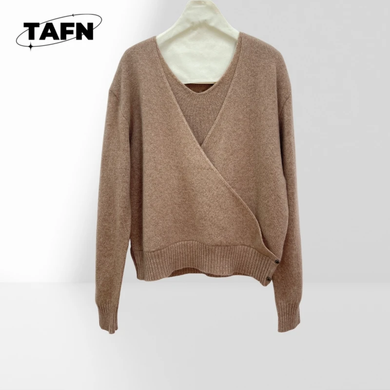 女性用オーバーサイズニットセーター、秋と冬にぴったりの暖かくてスタイリッシュなアイテム、冬に暖かくエレガント、快適な着用感 AI0328