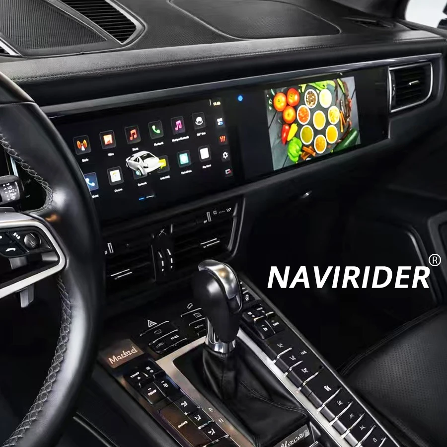 

12.3+12.3inch Dual Android Screen 2din Car GPS For Porsche Macan 2014-2017 Multimedia Video Player Radio Head Unit Carplay