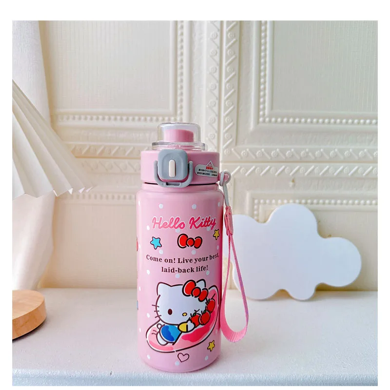 

1pcs lovely thermos cup straw water cup water cup straight drink cup cartoon