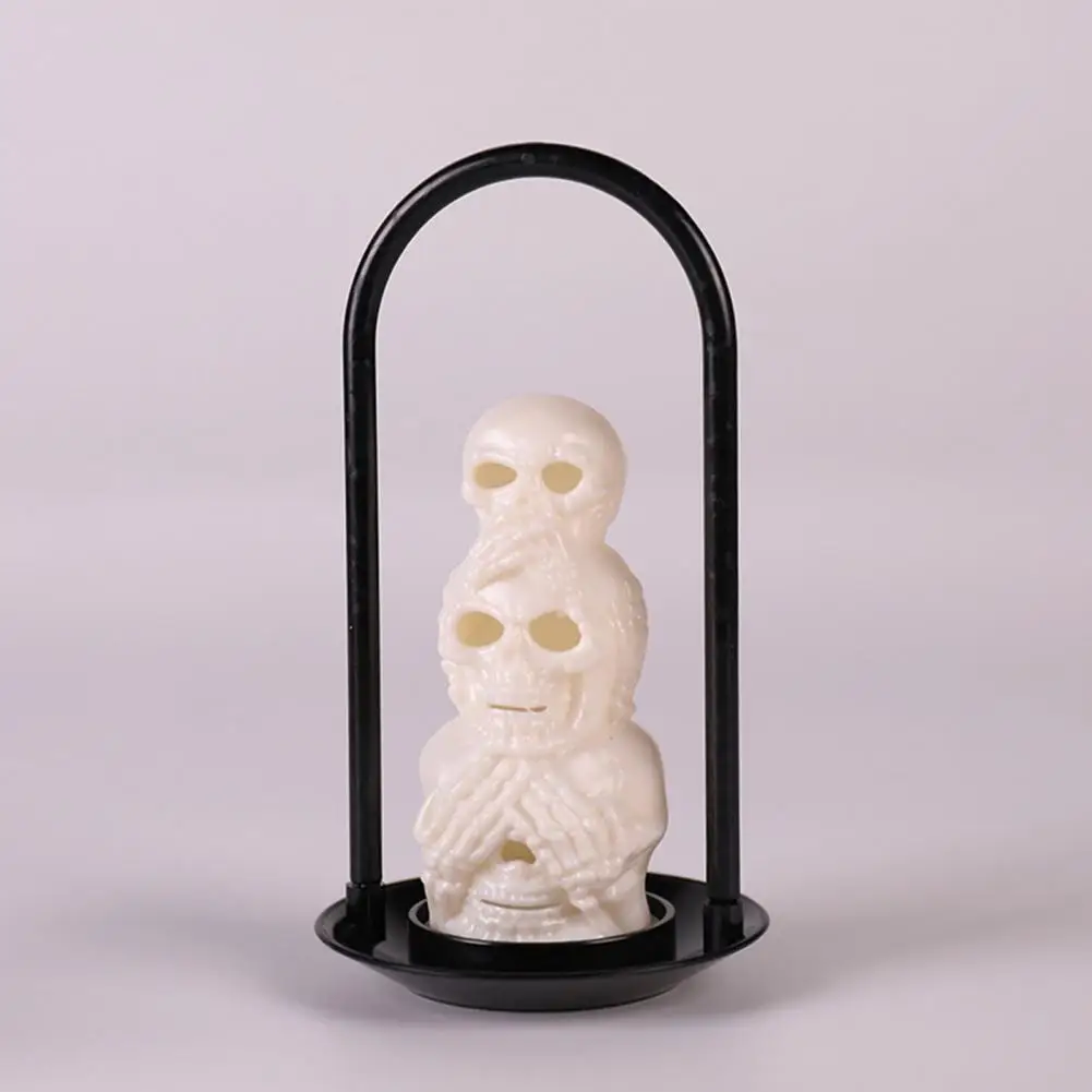 Night Light for Parties Halloween Led Skull Night Light Resin Decorative Candle Lamp Haunted House Tabletop for Spooky