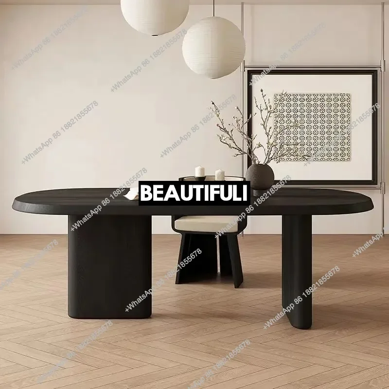 

Nordic Mid-Century Style Solid Wood Wabi-Sabi Modern Minimalist Office Desk