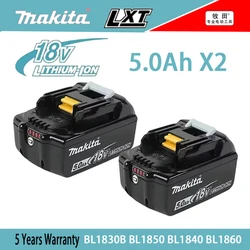 Makita Ultra Long Range 18V 5.0Ah/6.0Ah Rechargeable Battery, Suitable for Makita BL1830 BL1830B BL1840 BL1850B Power Tools