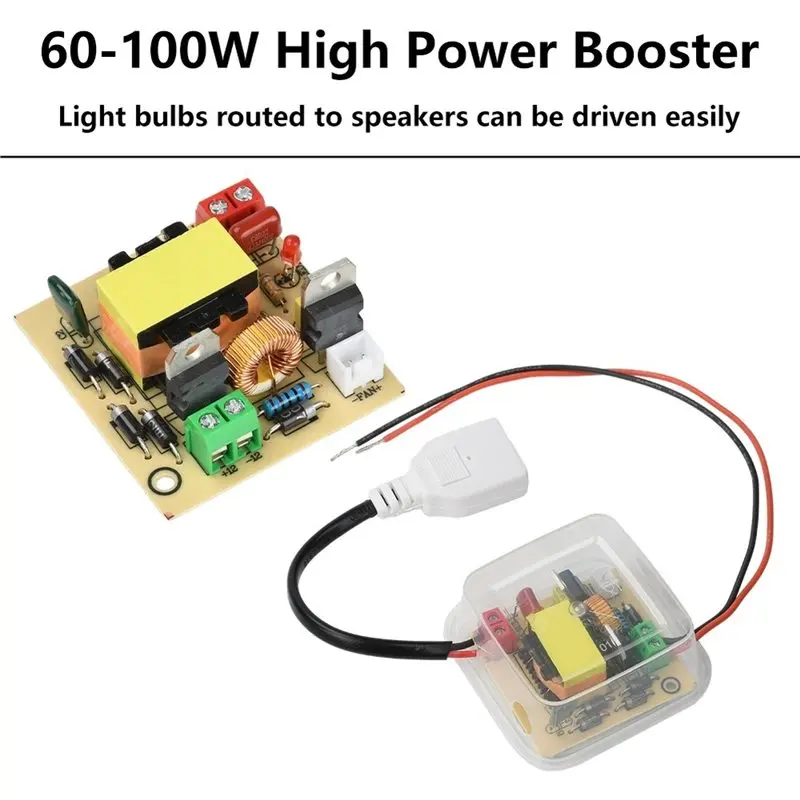 B17C DC-AC Boost Inverter Module 120W DC 12-16.8V To 220V Step UP Power Module Dual Channel Inverse Converter Booster Module