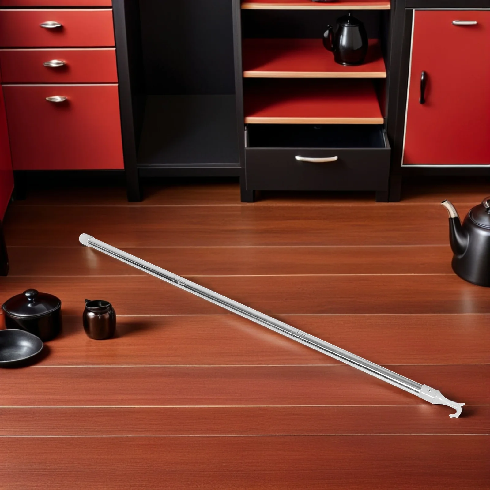 

2.8M Stainless Steel Window Pole Hook Awning Reach Tool Blind Tilt Wand For Roof Windows Push Pull Rod For Attic Ventilation -