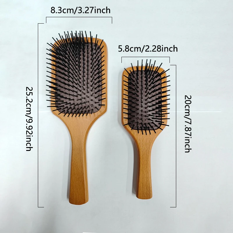 Wooden Airbag Massage Comb Scalp Care Female Curly Hair Household High-grade Anti-static Hair Loss Large Board Air Cushion Comb