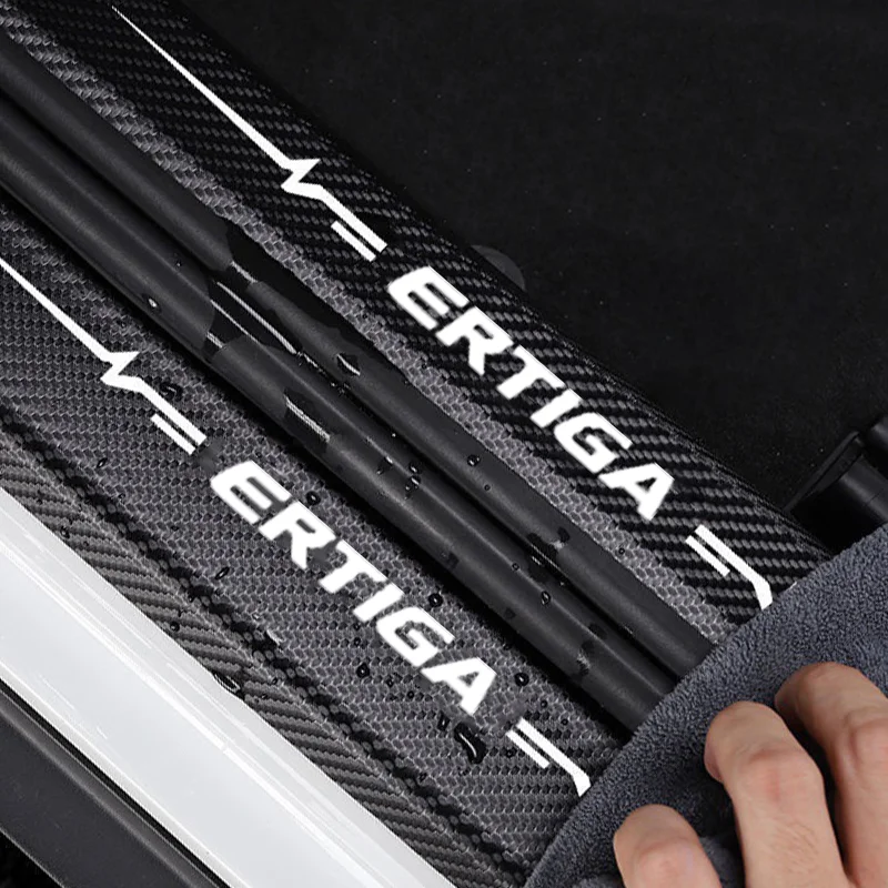 Door Sills Stickers For Suzuki Ertiga Logo AutoTrunk Threshold Anti Scratch Tape Protective Decals Waterproof Car Accessories