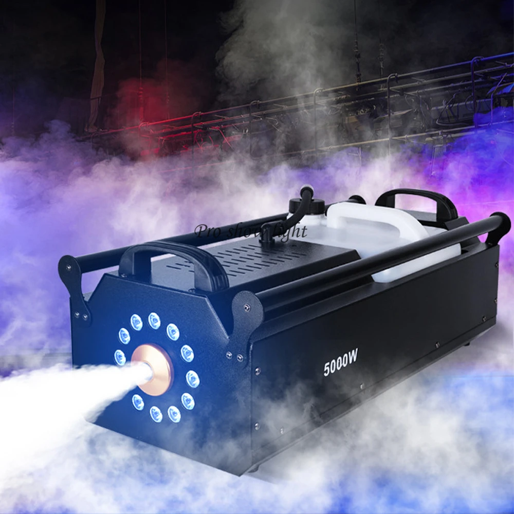 DJ Equipments Colorful Smoke Machine 5000W LED Remote Fogger Ejector DMX Fogger Smoke Machine For Disco Wedding Party Light Show